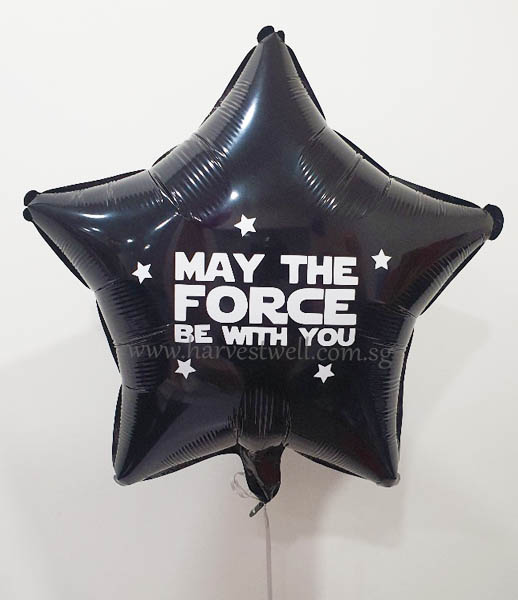 May The Force Be With You Custom on Foil 18"Customized Balloon